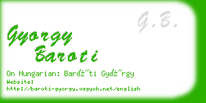gyorgy baroti business card